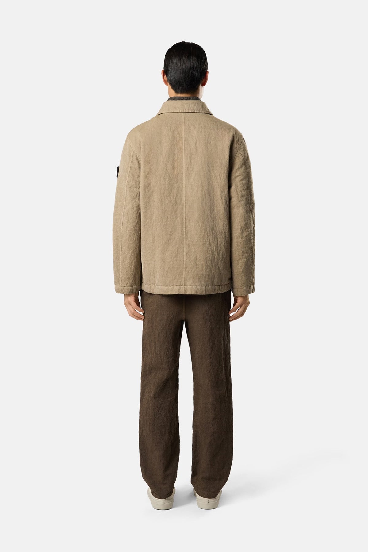 Stone Island gepolsterte Herren Feldjacke Graugelb BEIGE Bild 3