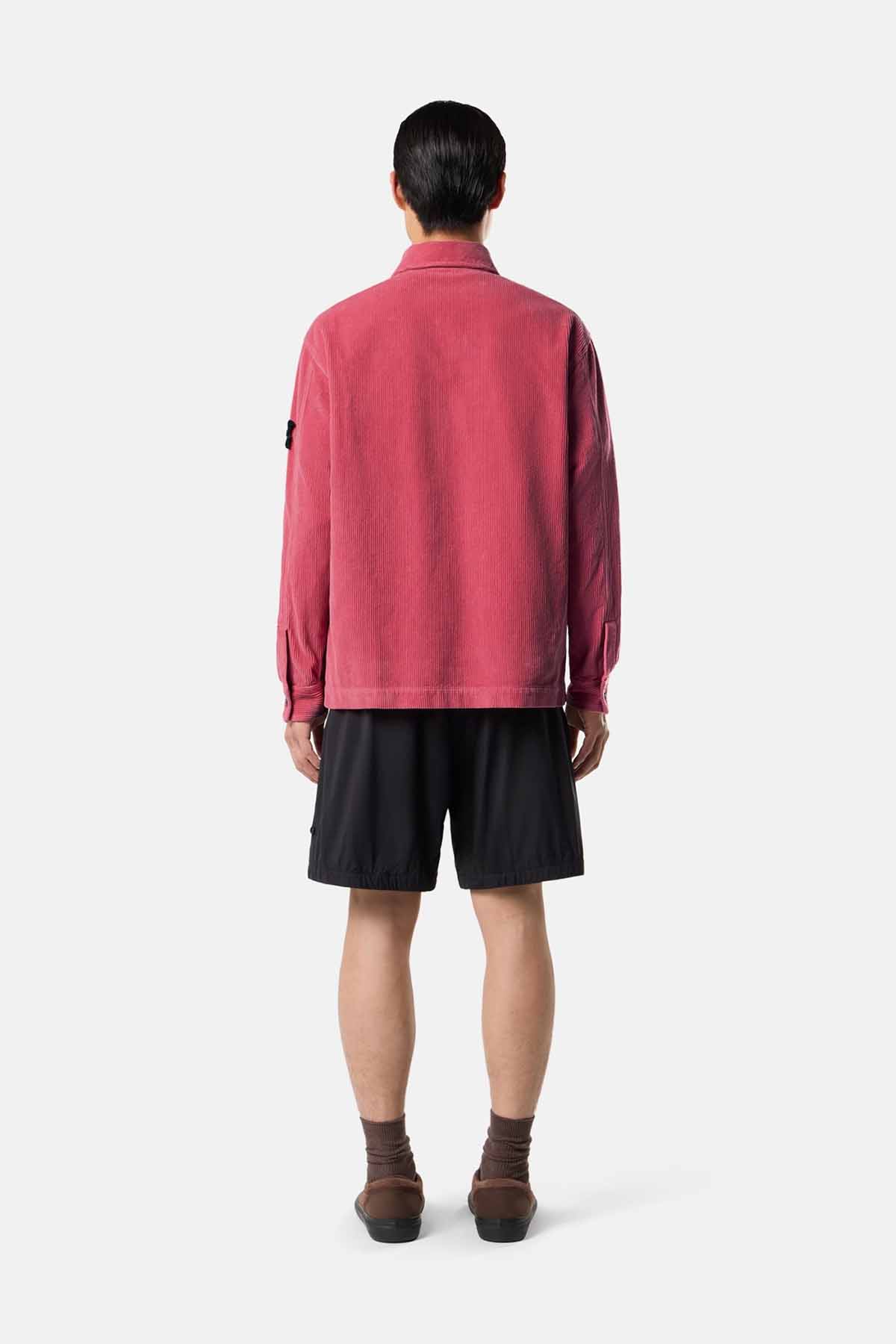 Stone Island Herren Cord-Overshirt Geranie PINK Bild 3