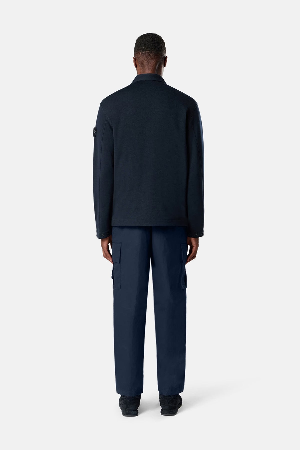 Stone Island Herren Fleece-Sweatjacke Ghost Navy MARINE-BLAU Bild 3