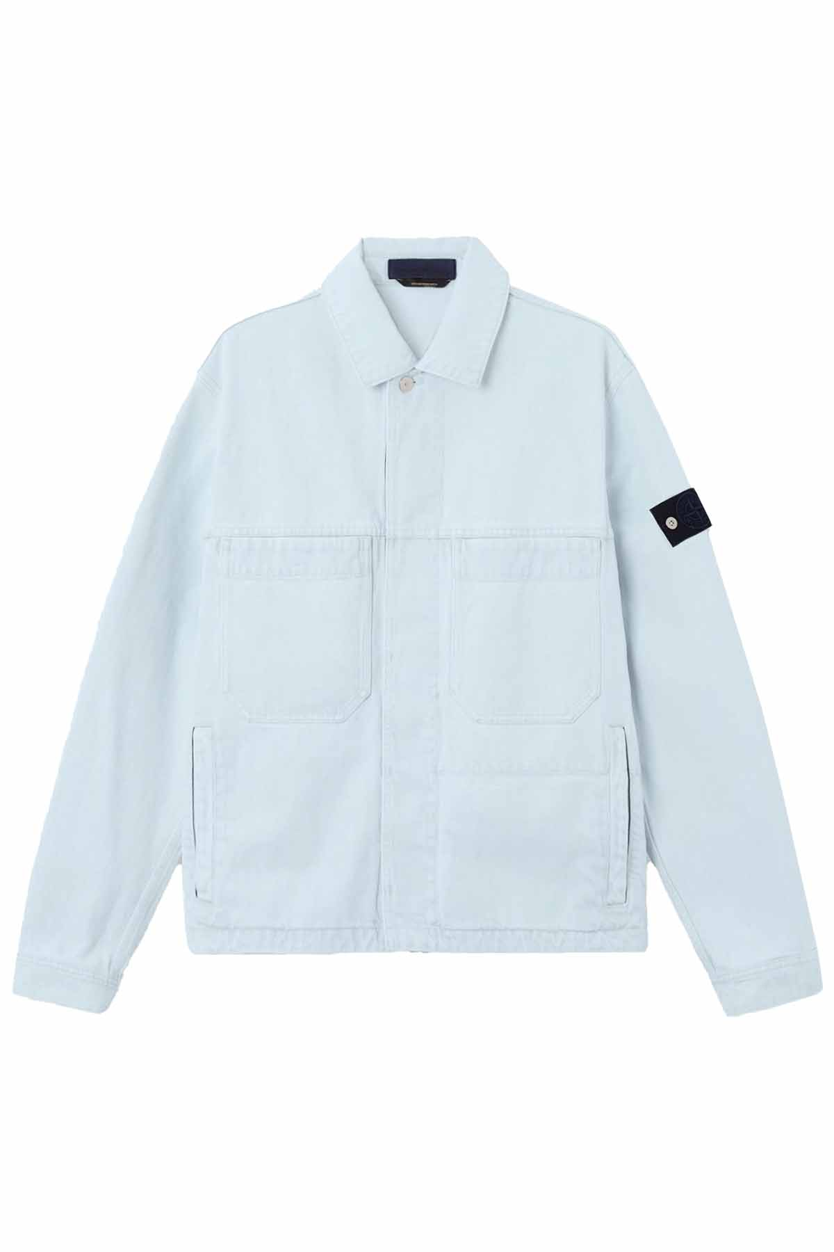 Stone Island Herren Jeansjacke Blue Extra Bleach BLAU Bild 1