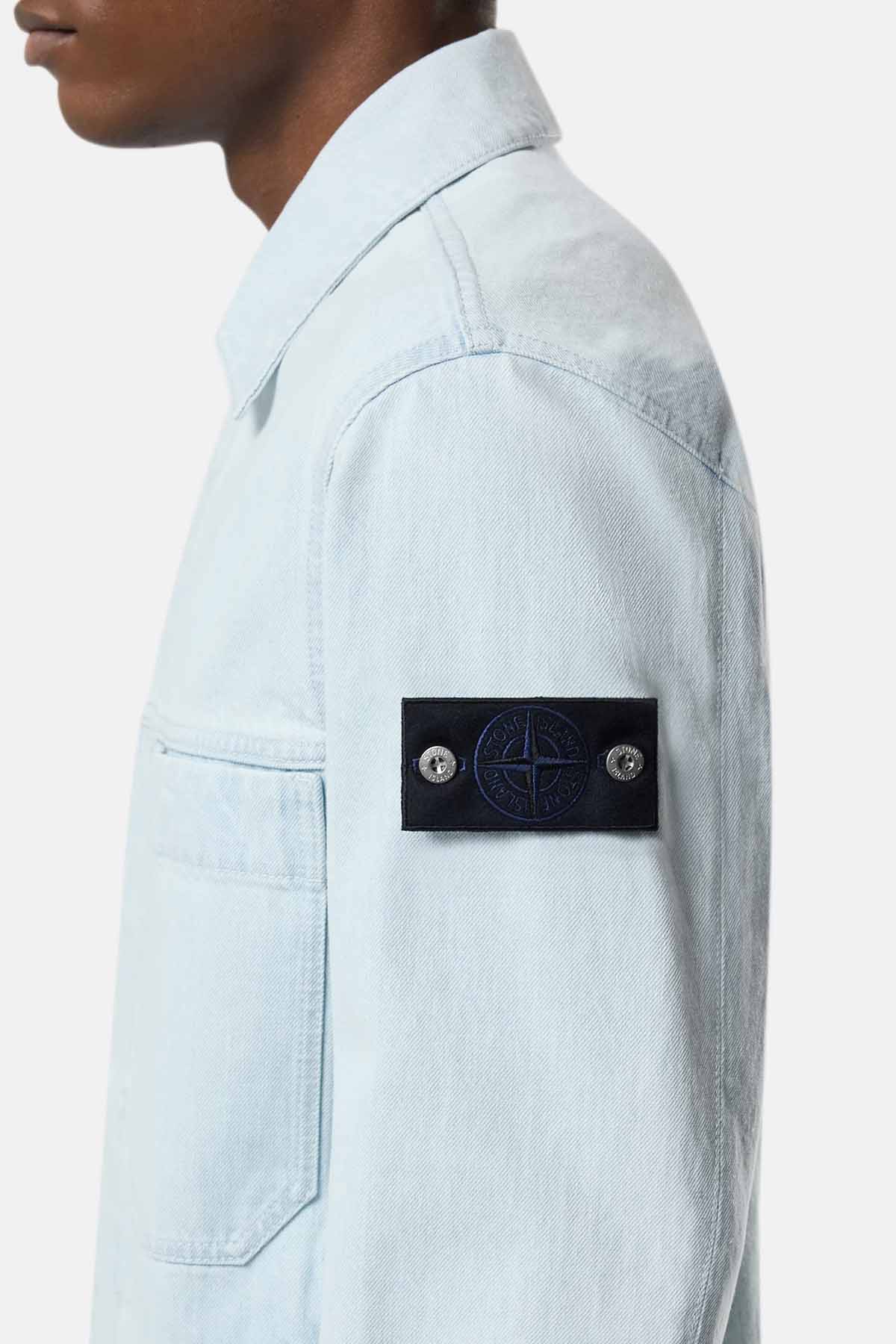 Stone Island Herren Jeansjacke Blue Extra Bleach BLAU Bild 4