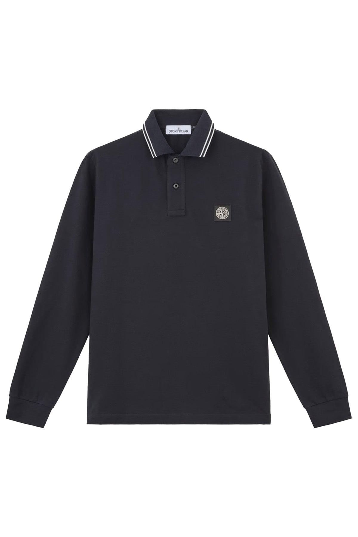 Stone Island Herren Langarm Poloshirt Navy v0020 Bild 1