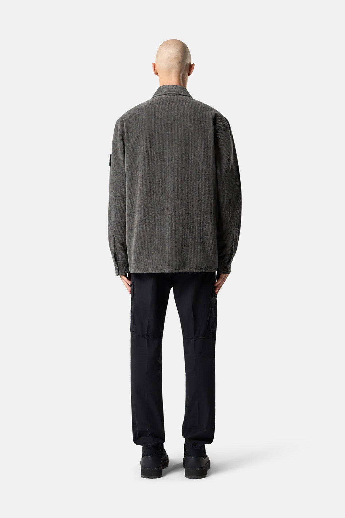 Stone Island Herren Overshirt aus Cord Cement cement Bild 3