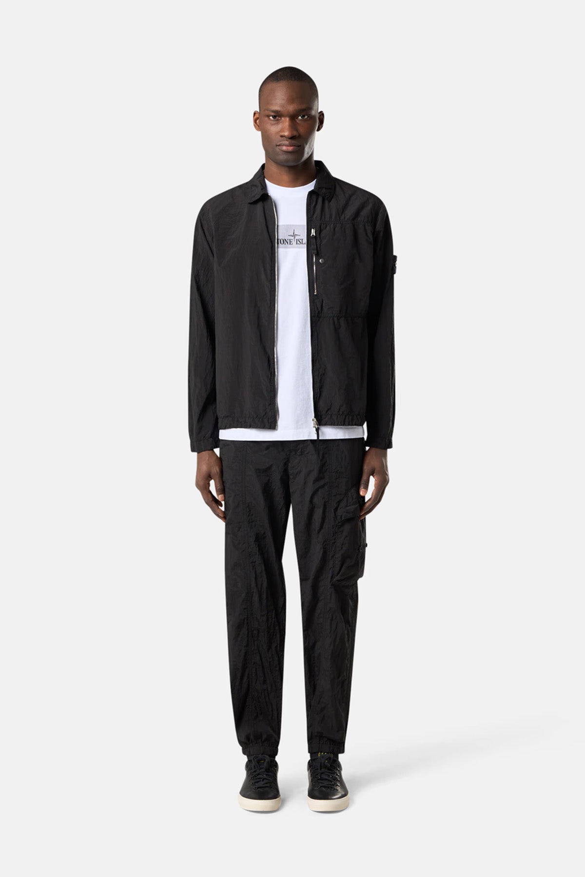 Stone Island Herren Overshirt Schwarz v0129 Bild 2