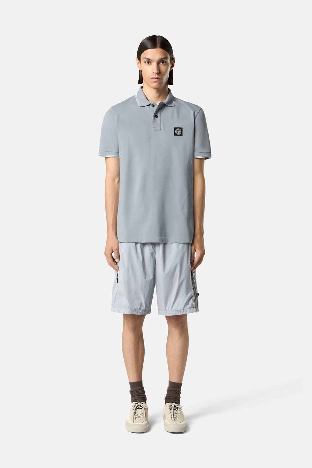 Stone Island Herren Pique-Poloshirt Aschegrau GRAU Bild 2