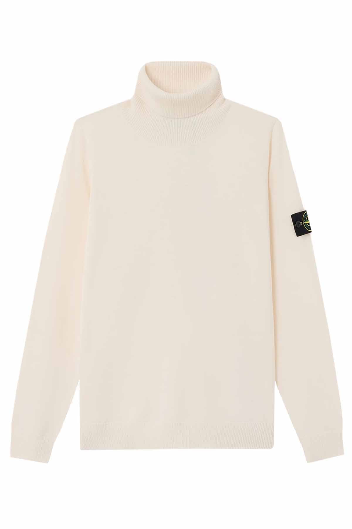 Stone Island Herren Rollkragenpullover Elfenbeinfarben NATUR-WEISS Bild 1