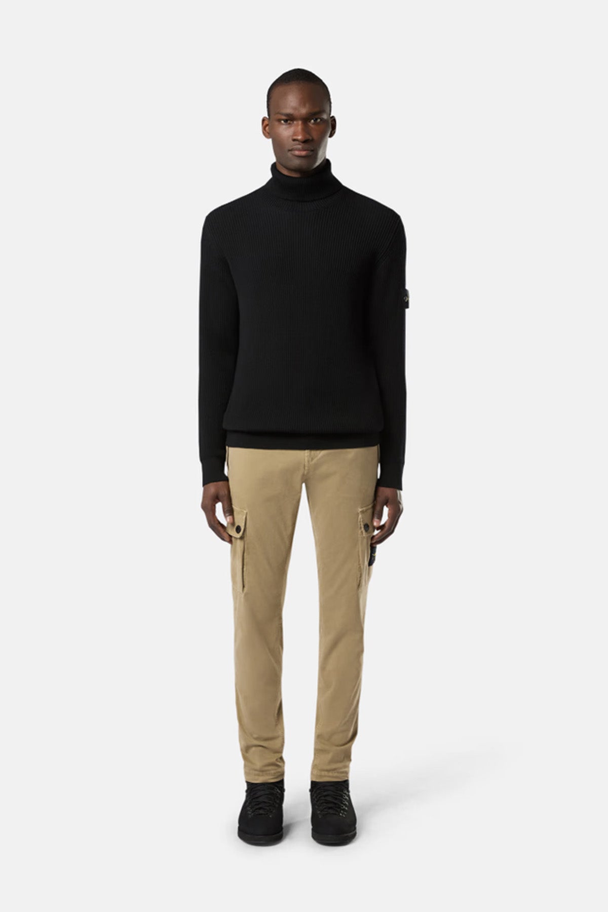 Stone Island Herren Rollkragenpullover Schwarz v0029 Bild 2