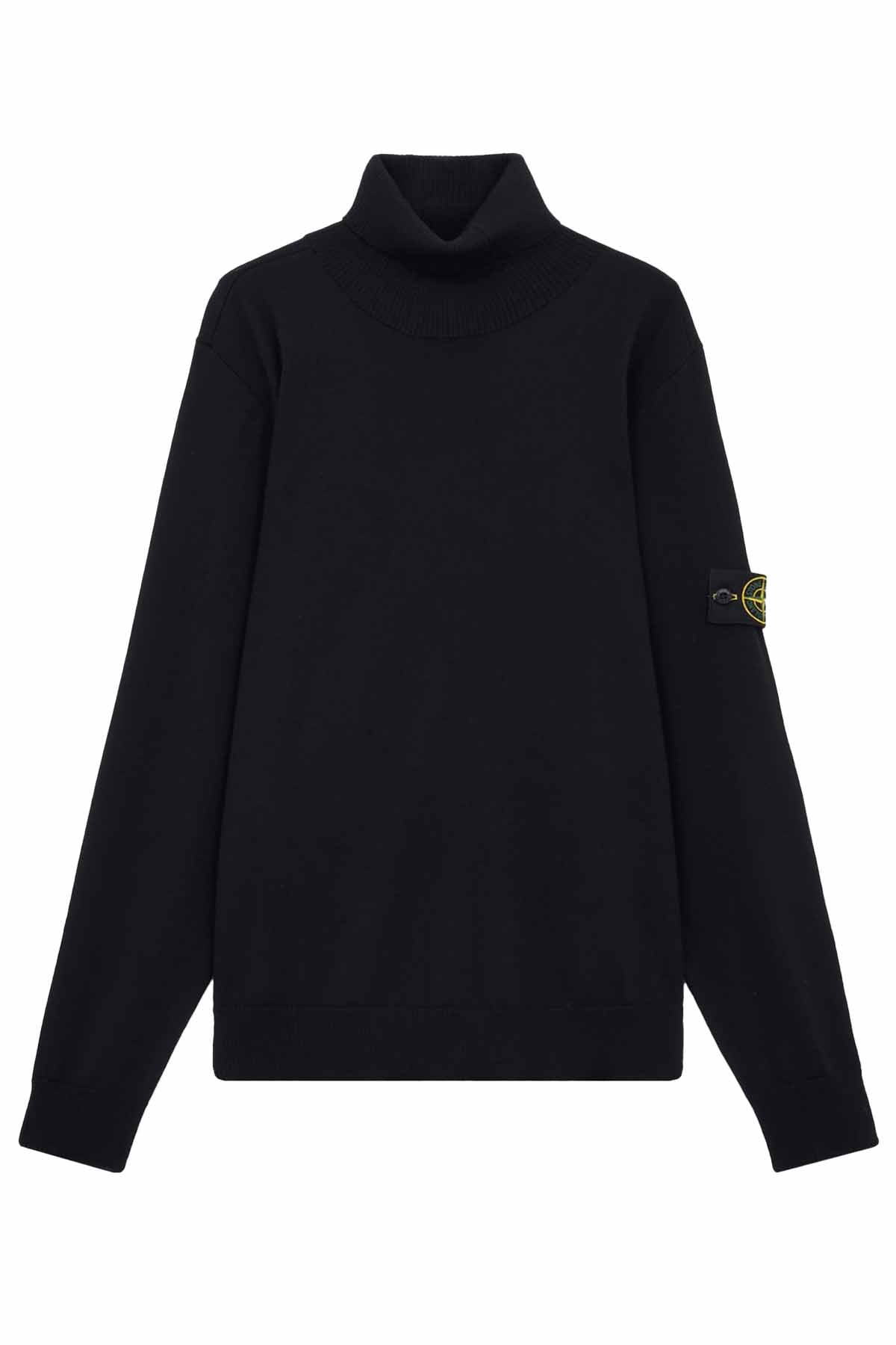 Stone Island Herren Rollkragenpullover Schwarz SCHWARZ Bild 1