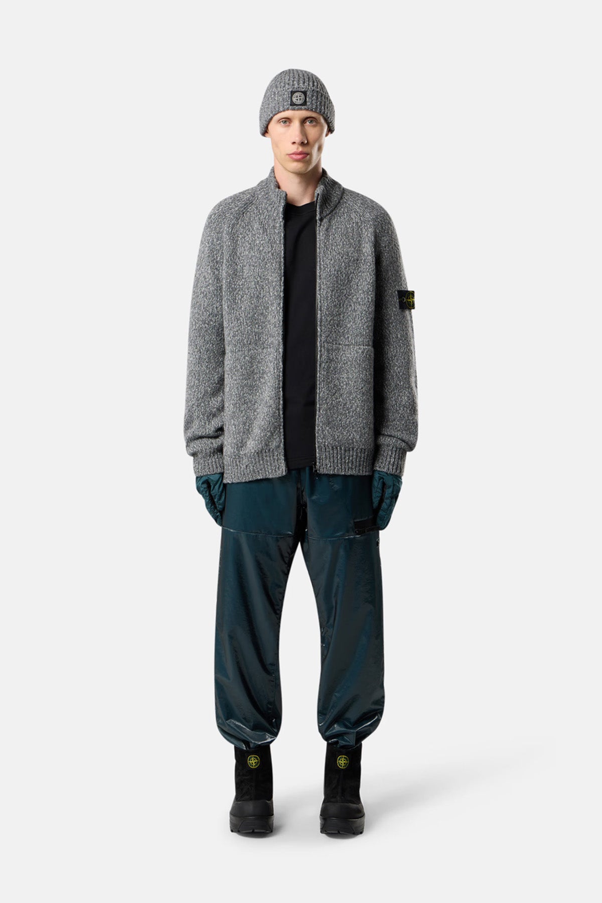 Stone Island Herren Strickjacke Cement Melange V0M6B Bild 2