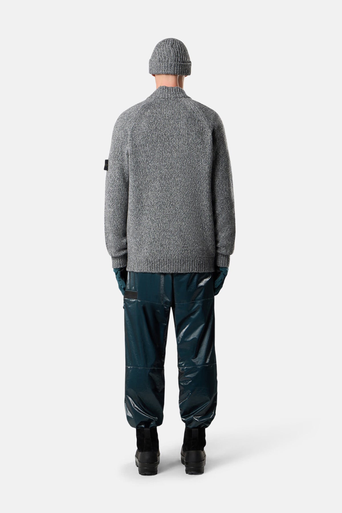 Stone Island Herren Strickjacke Cement Melange V0M6B Bild 3