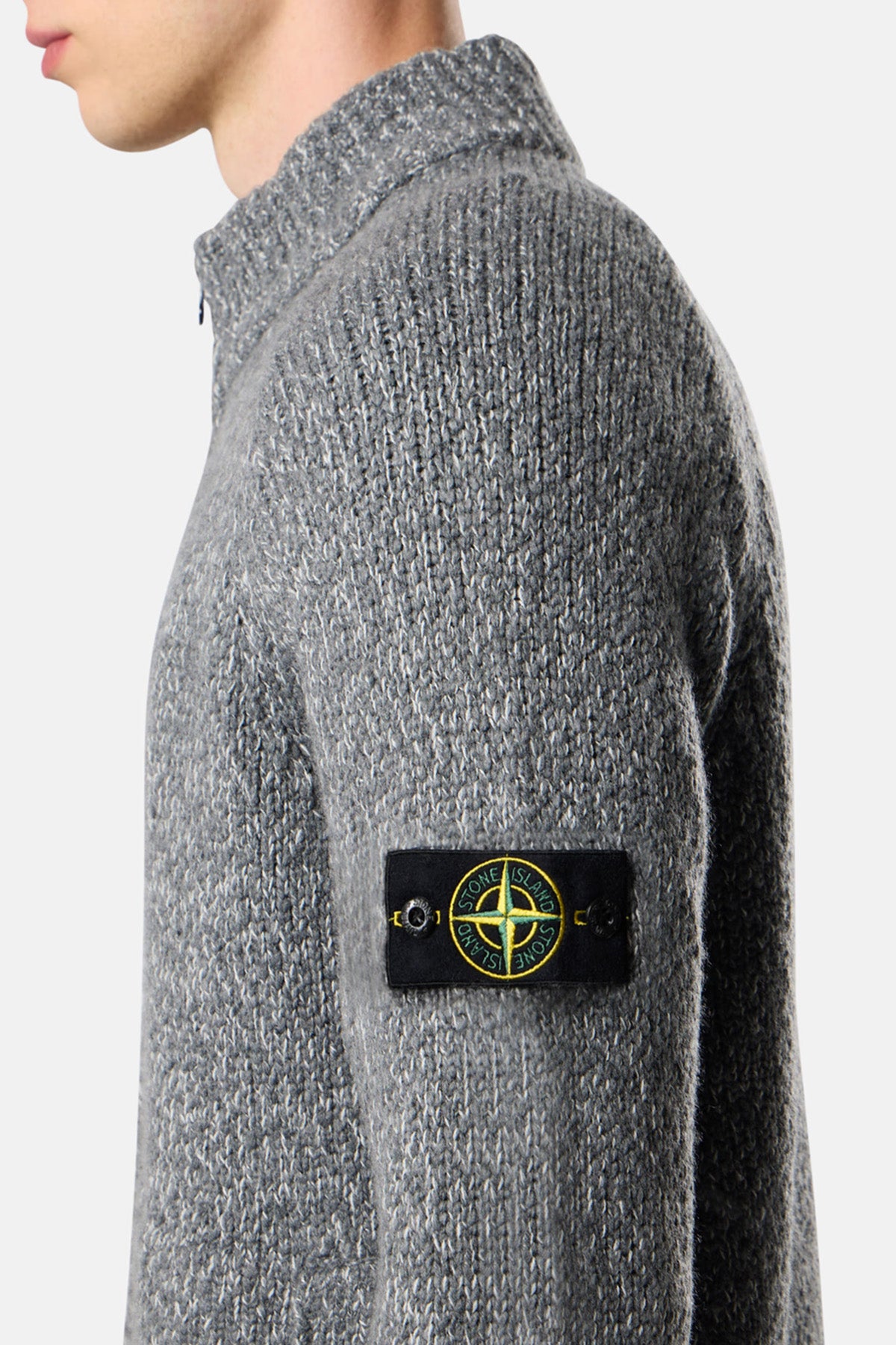 Stone Island Herren Strickjacke Cement Melange V0M6B Bild 4