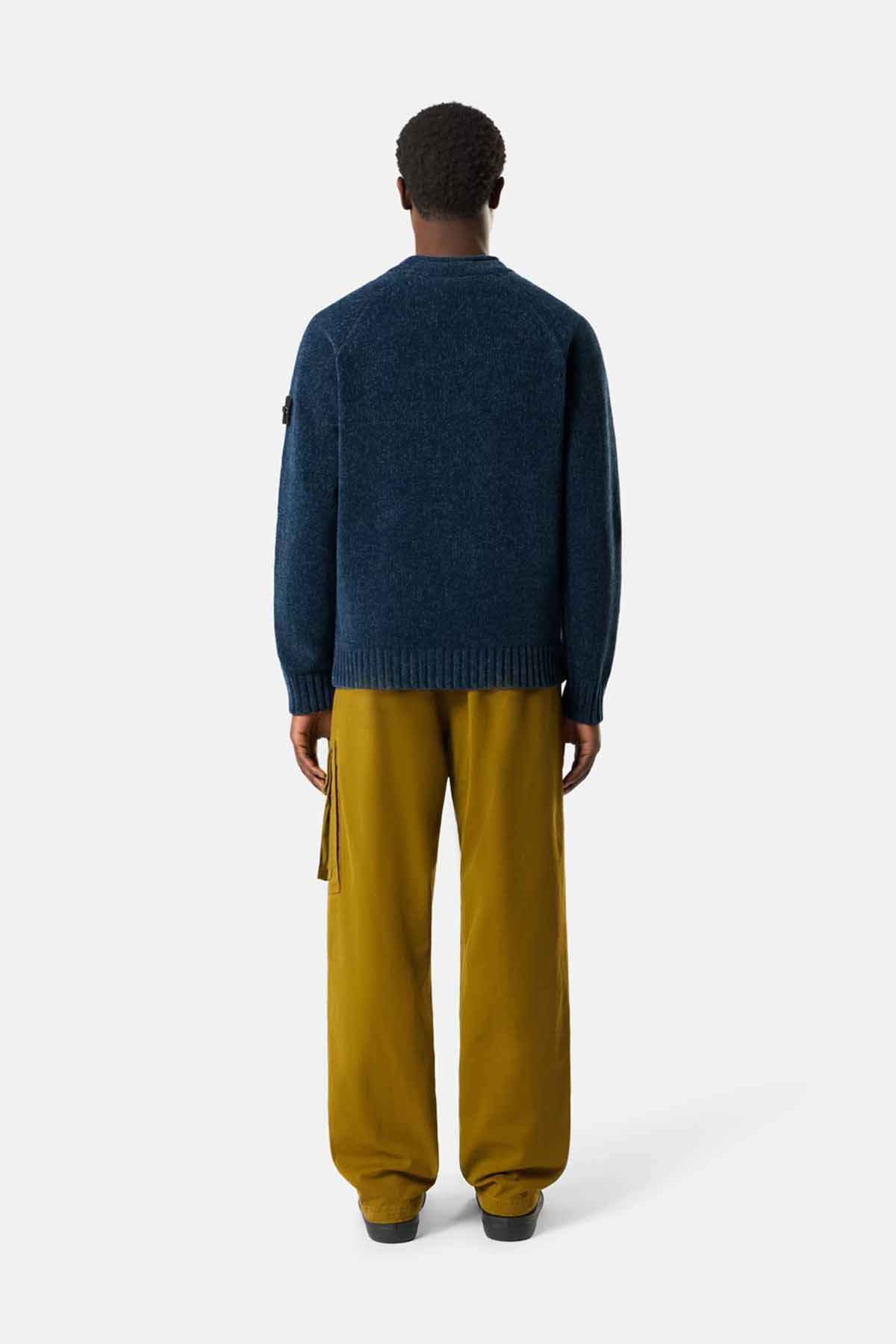 Stone Island Herren Strickpullover Stahlblau melliert BLAU-MELANGE Bild 3