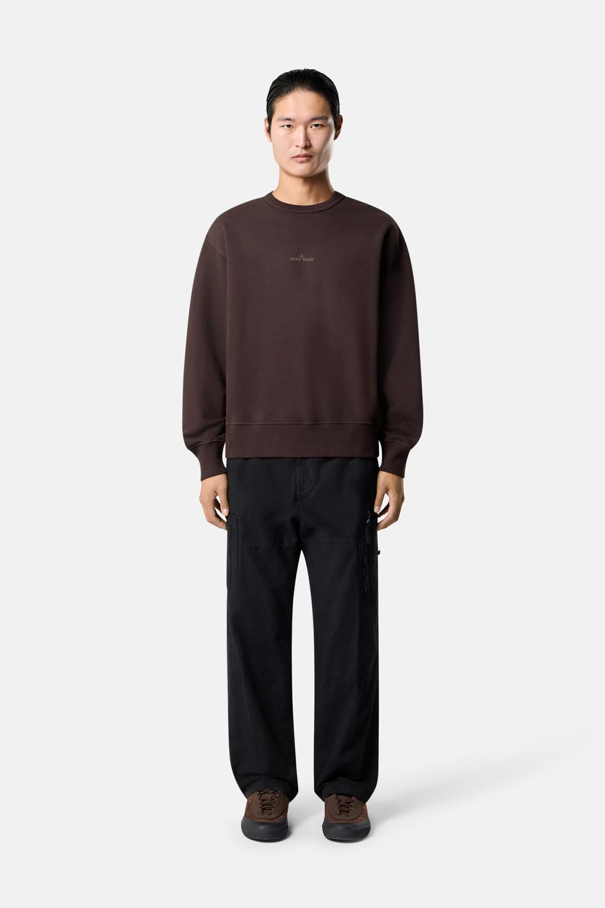 Stone Island Herren Sweatshirt Burgunderrot V0011 Bild 3