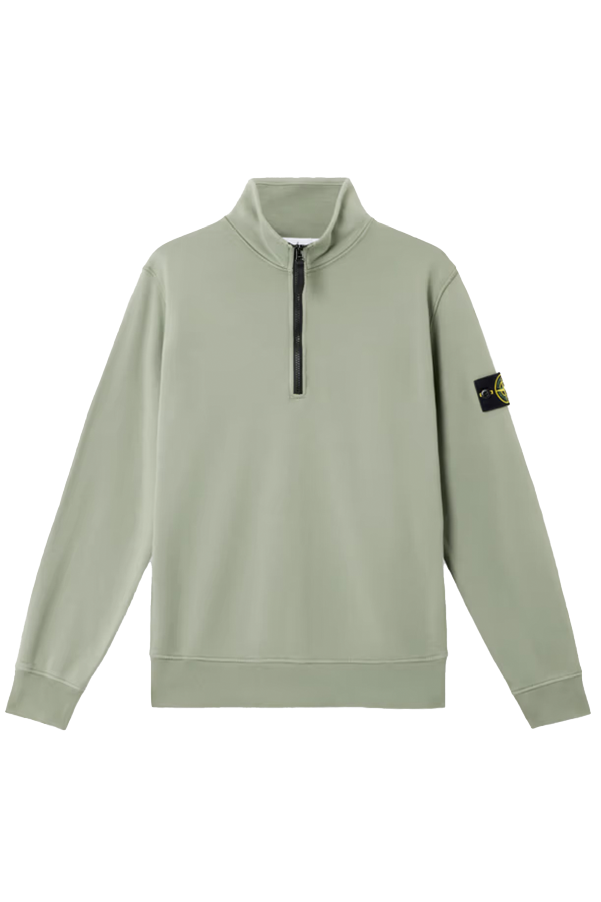 Stone Island Herren Sweatshirt mit Troyerkragen Salbeigrün HELLGRÜN Bild 1