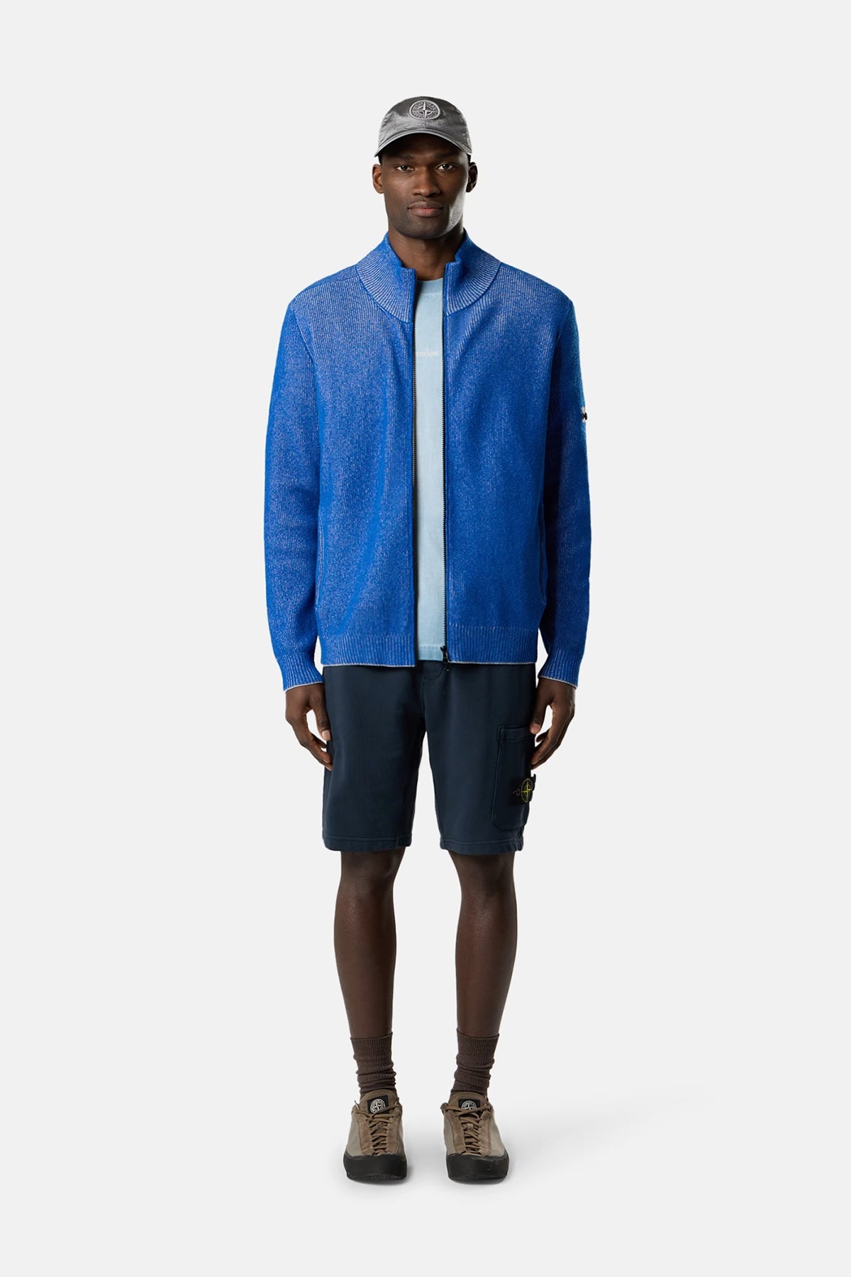 Stone Island Herren Sweatshorts Navy MARINE-BLAU Bild 2