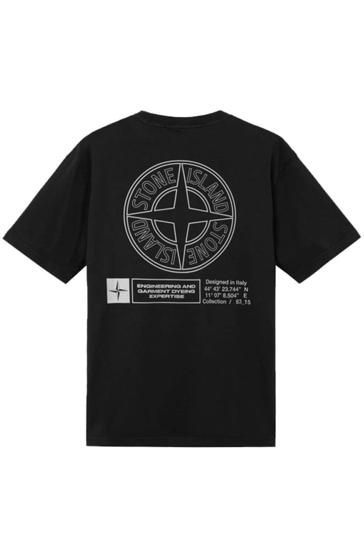 Stone Island Herren T-Shirt mit Print Schwarz v0029 Bild 2