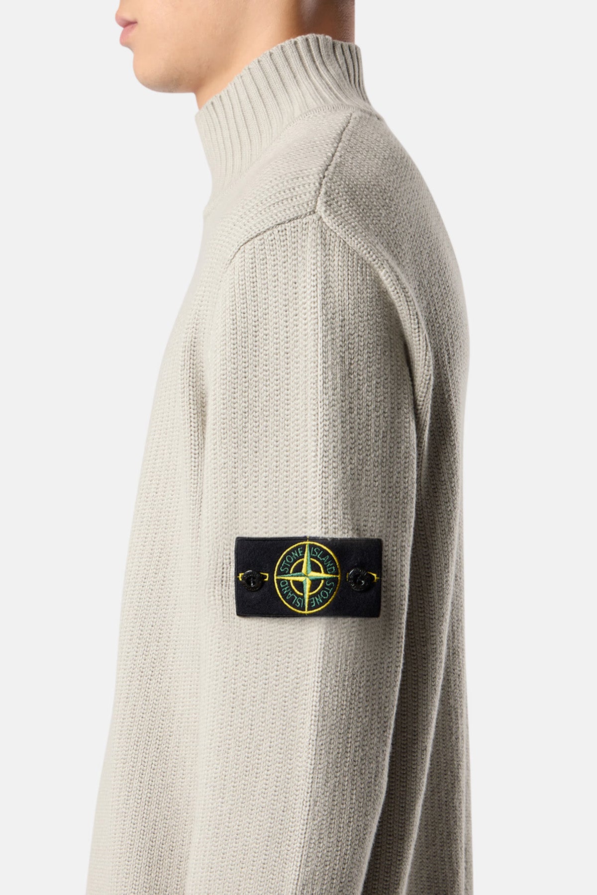 Stone Island Herren Turtleneck-Pullover Pearl Grey v0061 Bild 3