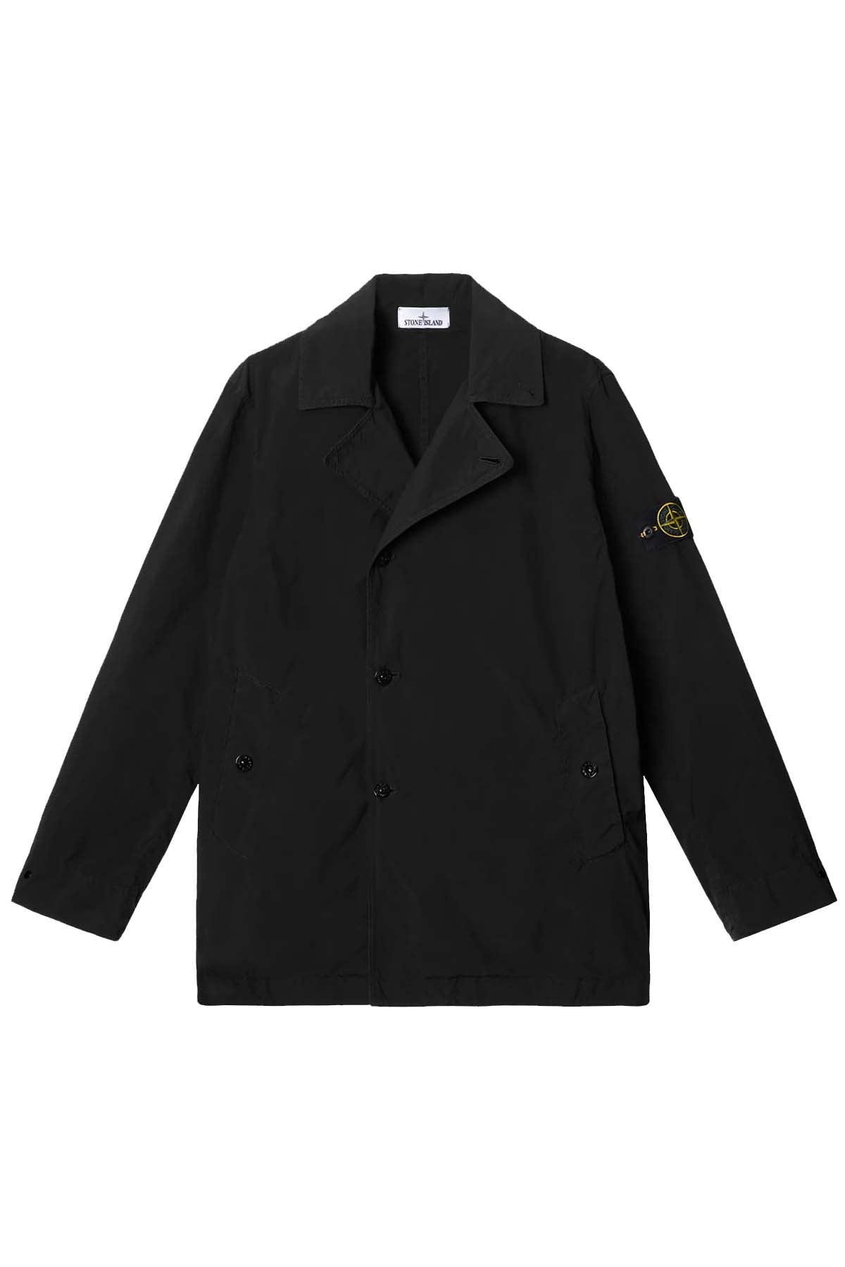 Stone Island kurzer Herren Trenchcoat Poly-TC Schwarz SCHWARZ Bild 1