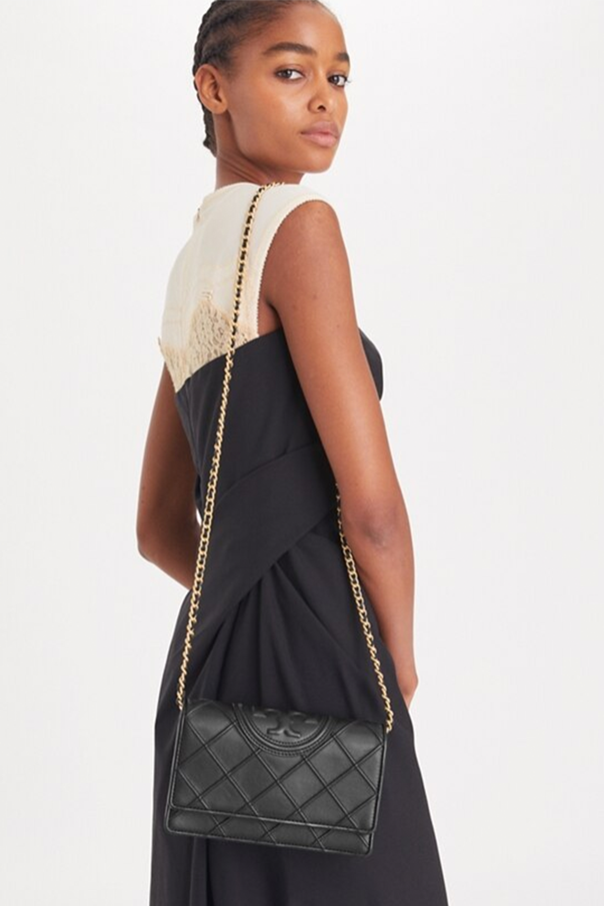 Tory Burch Damen Geldbörse Fleming Schwarz SCHWARZ Bild 2