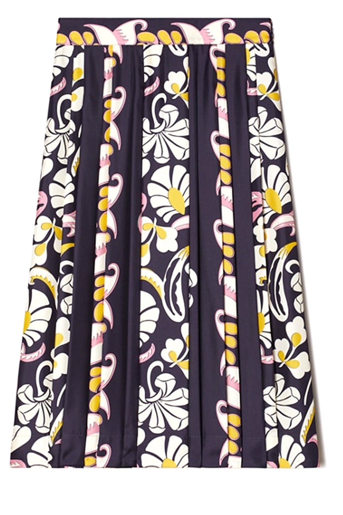 Tory Burch Damen Midirock aus Seidentwill Pink Tropical Border PINK Bild 1