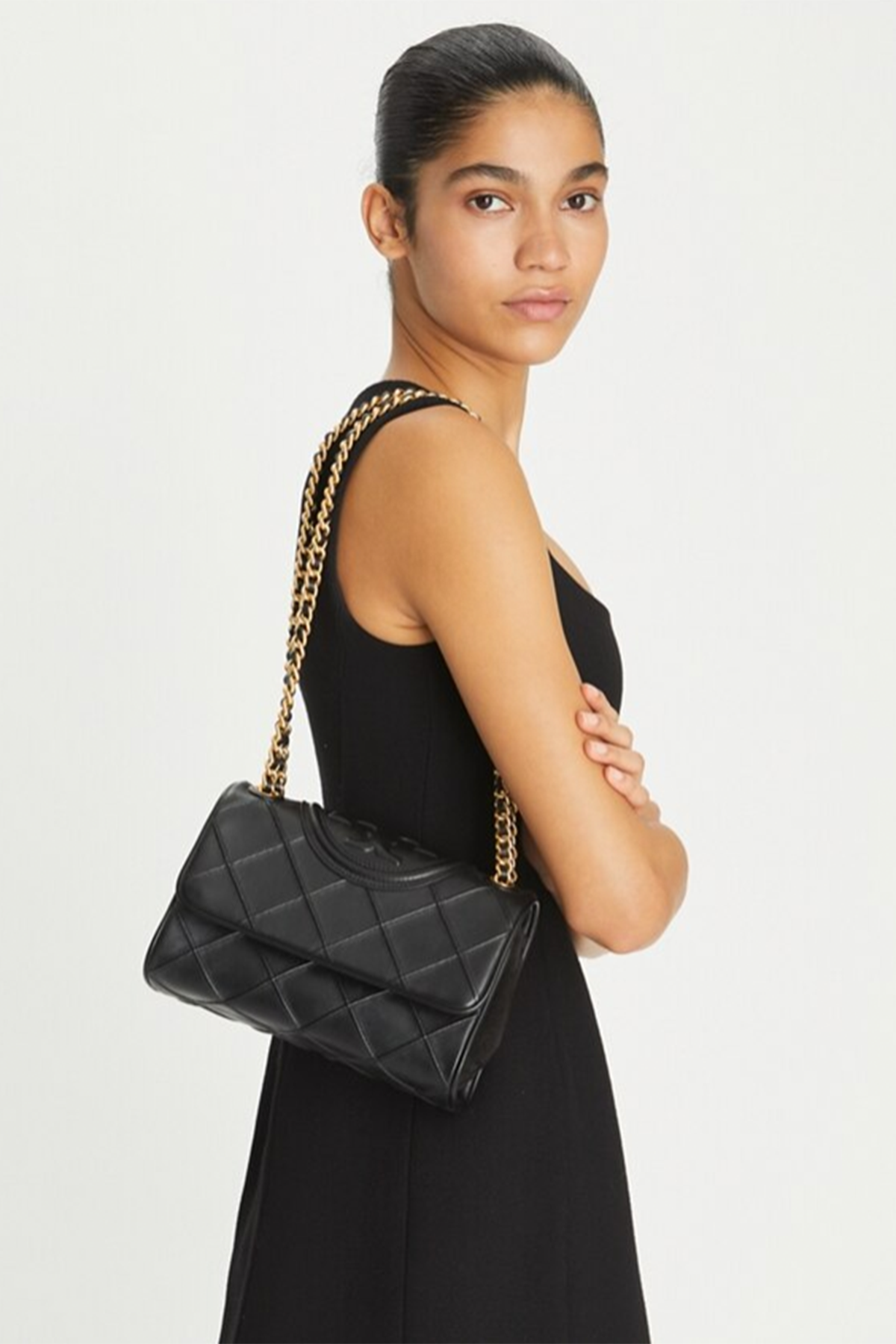 Tory Burch Damen Schultertasche Fleming Small Schwarz SCHWARZ Bild 2