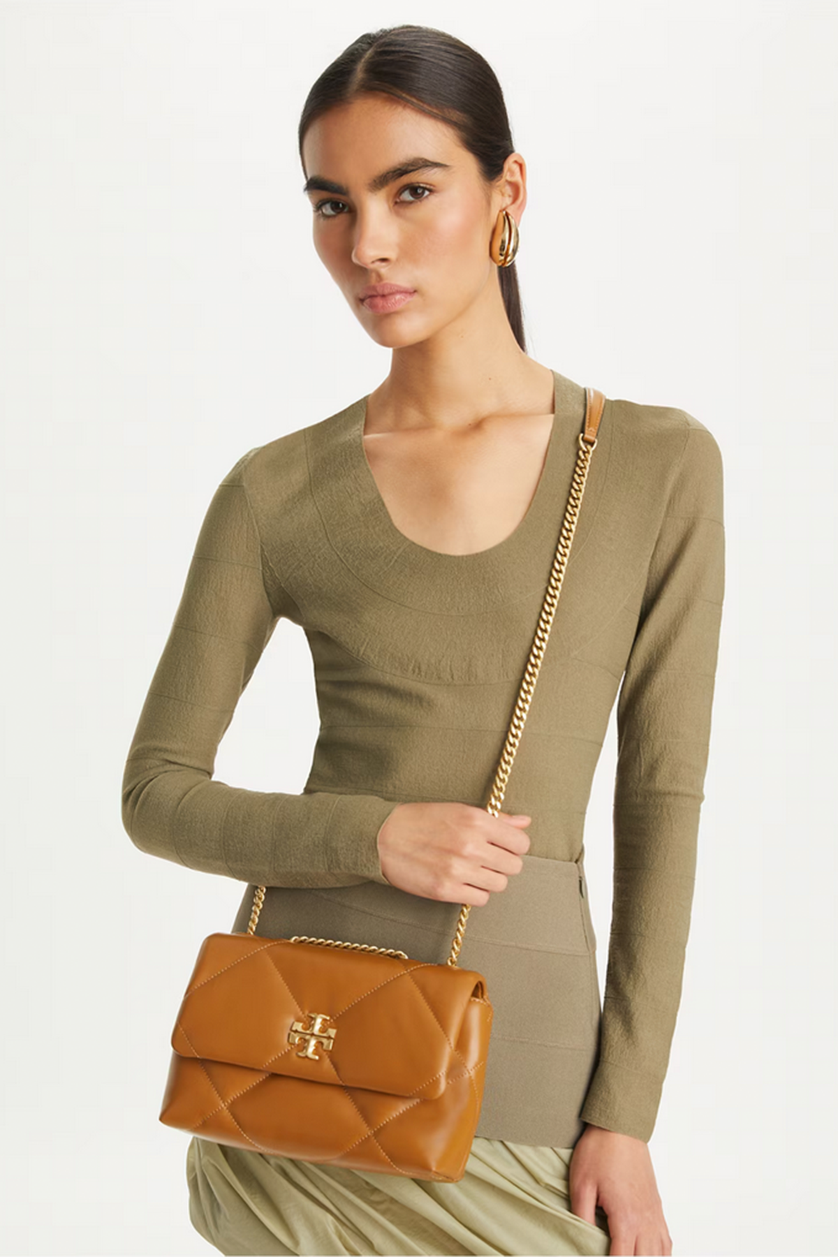 Tory Burch Damen Schultertasche Kira Small Tan BRAUN Bild 2