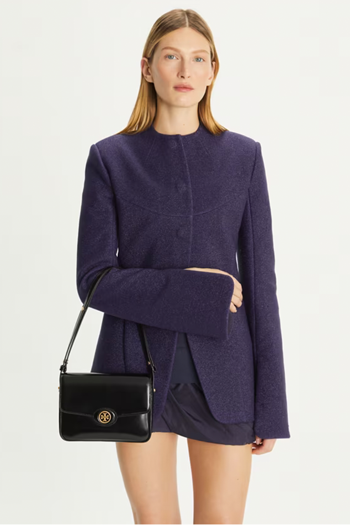 Tory Burch Damen Schultertasche Robinson Medium Schwarz SCHWARZ Bild 2