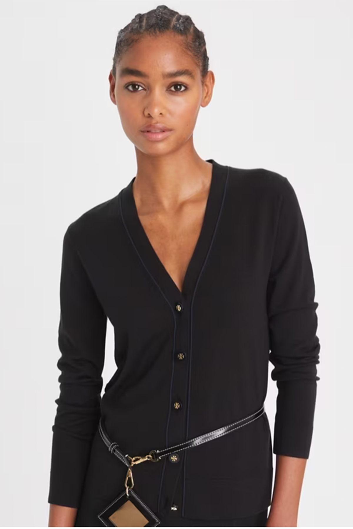 Tory Burch Damen Strickjacke Simone Schwarz SCHWARZ Bild 4