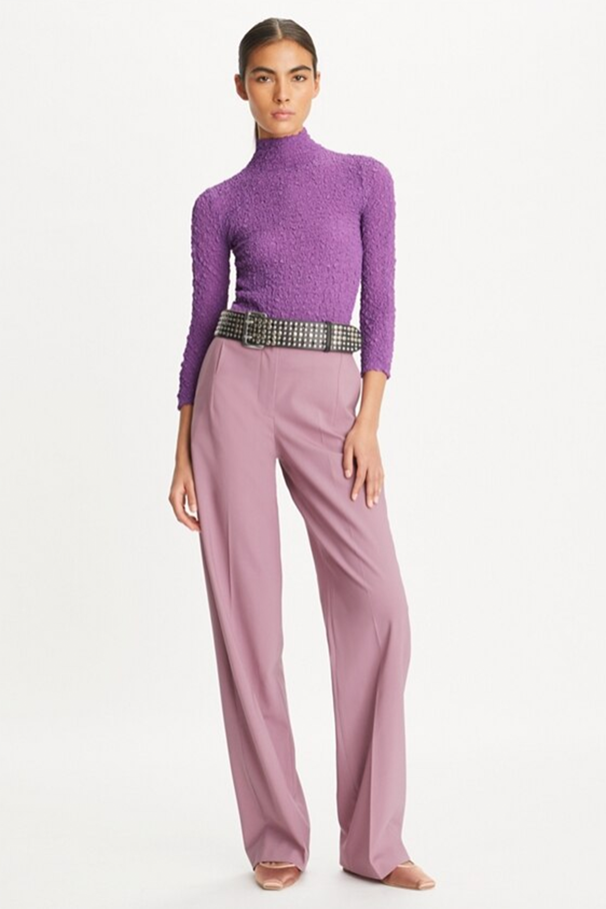 Tory Burch Damen Wollhose Mauve Rosa ROSA Bild 2