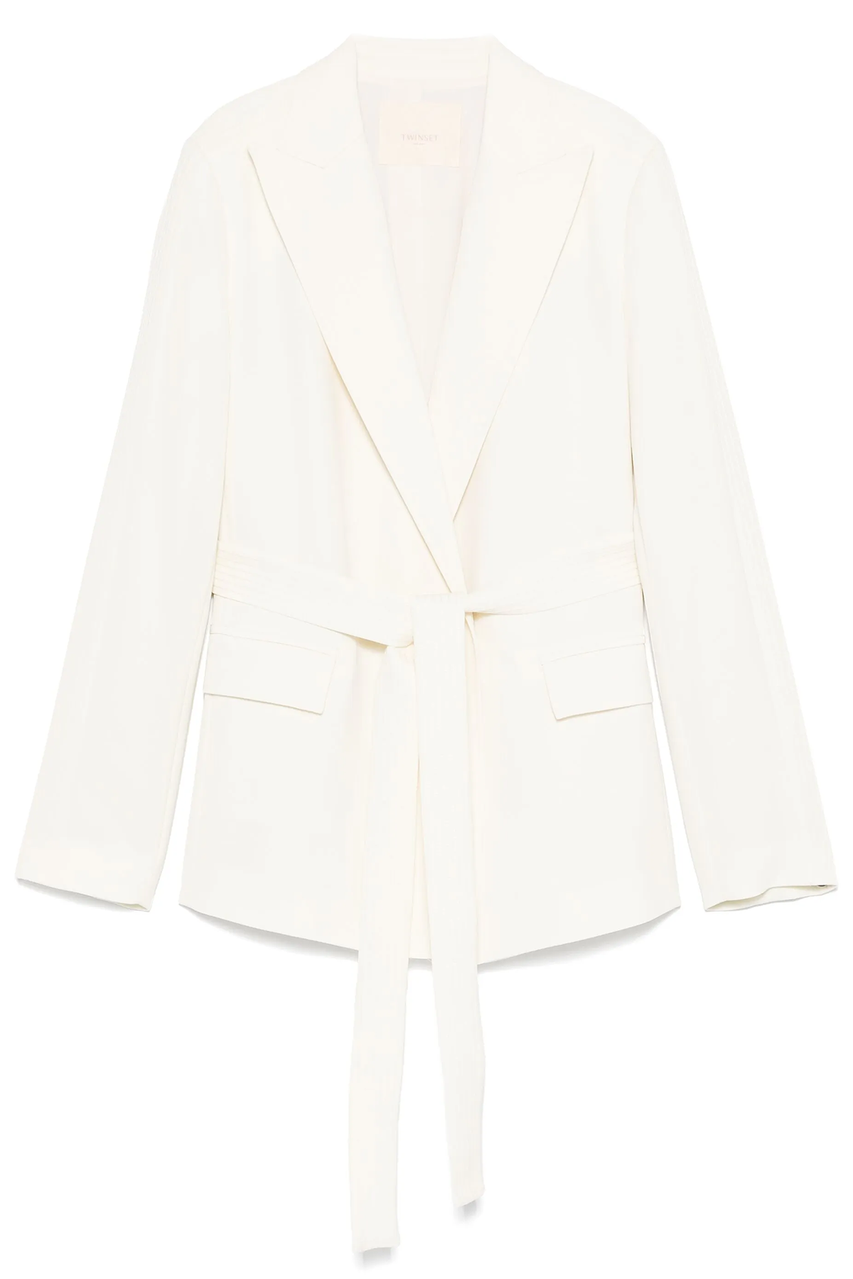 Twin Set Blazer mit Gürtel Natur-Weiß NATUR-WEISS NATUR-WEISS Bild 1