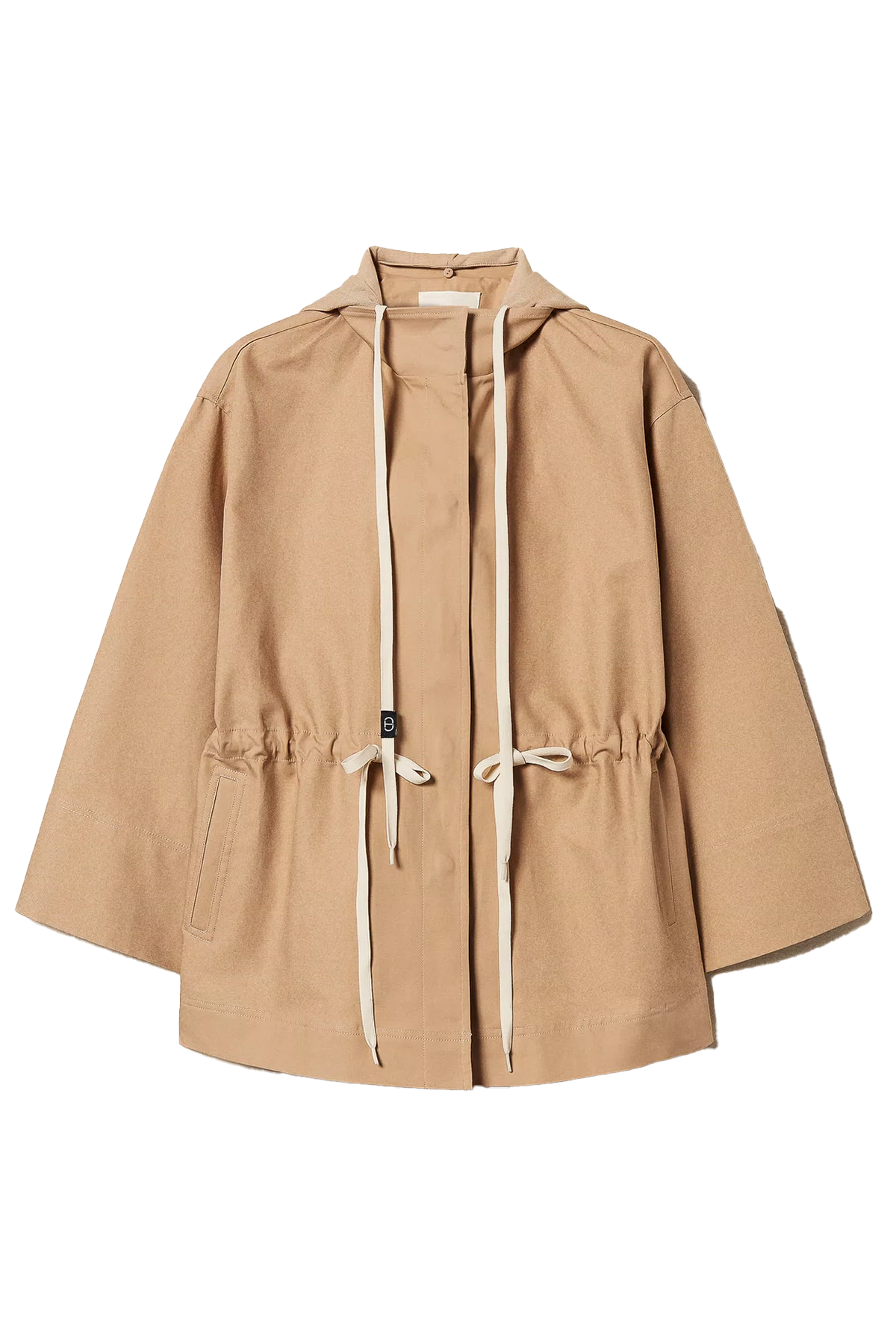 Twin Set Damen Cabanjacke mit Tunnelzugkapuze, Beige 12145 Bild 1