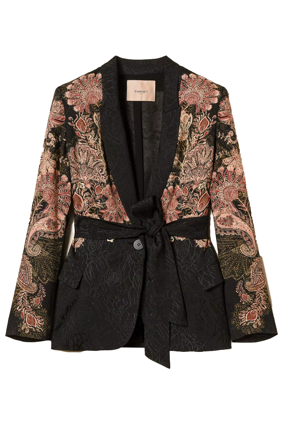 Twin Set Damen Jacquardblazer mit Print, Schwarz 12742 Bild 1