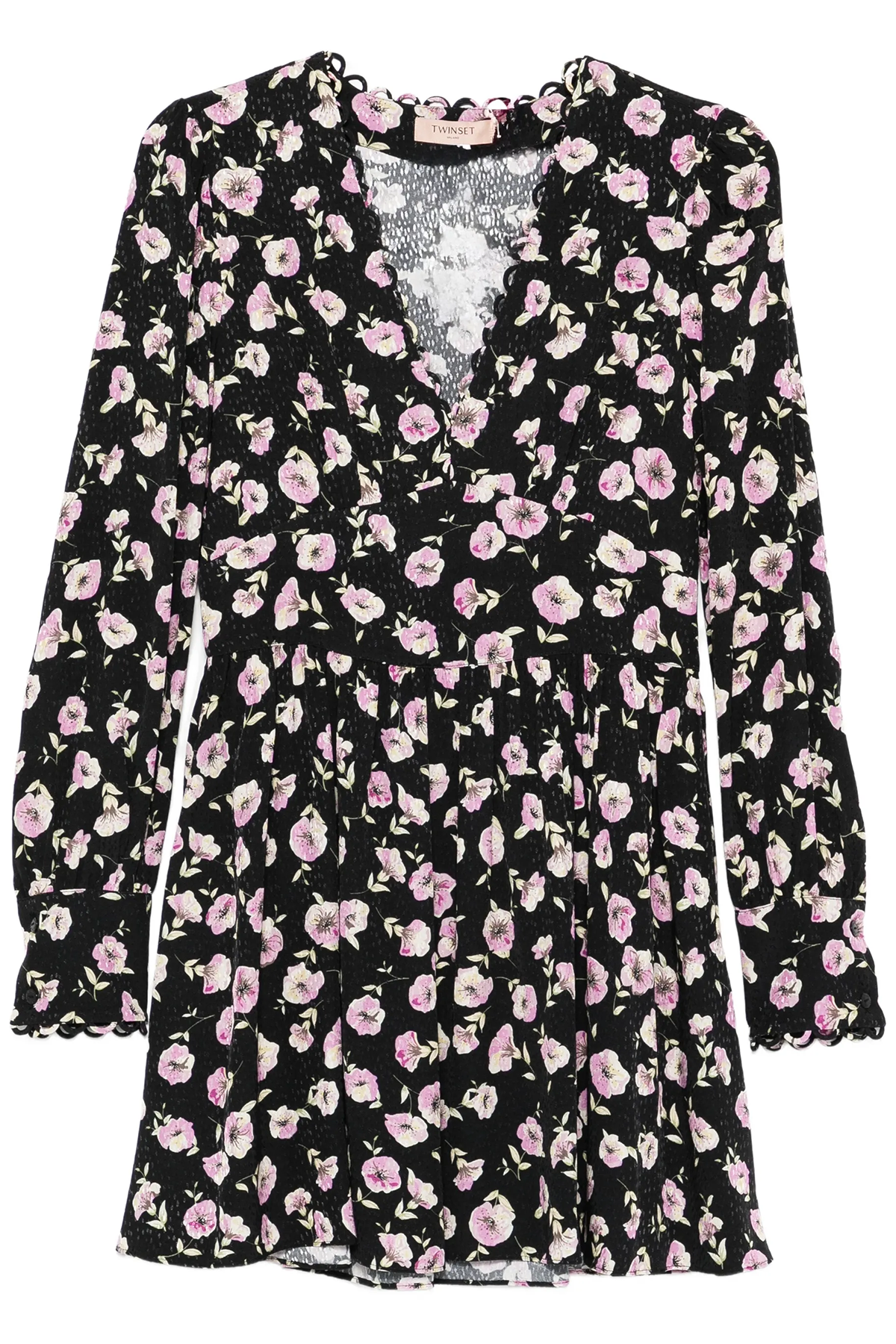 Twin Set Damen Kleid mit Blumenprint Schwarz 13409 Bild 1