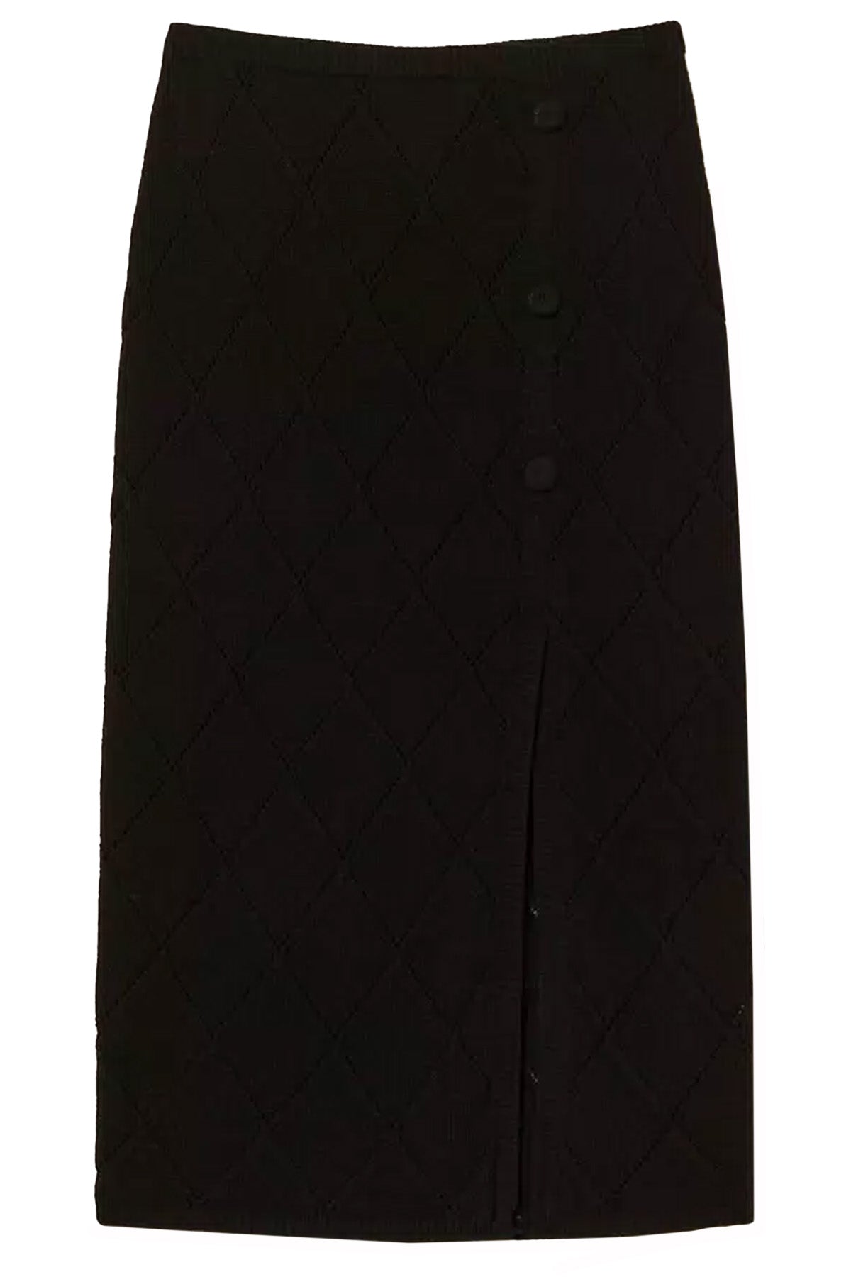 Twin Set Damen Midirock aus Treeblend-Garn, Schwarz 00006-NERO Bild 1