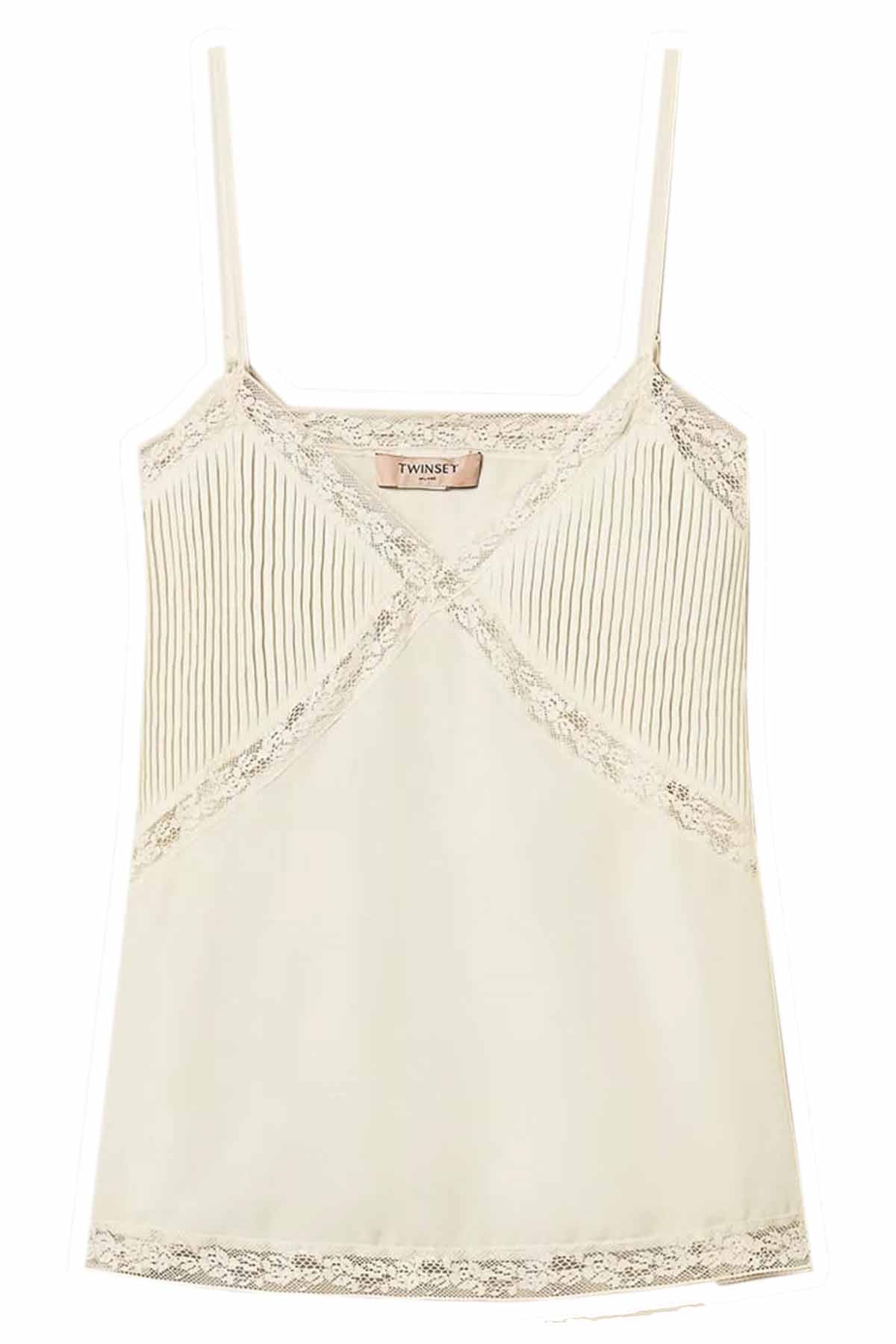 Twin Set Damen Top Natur-Weiss 00059 Bild 1