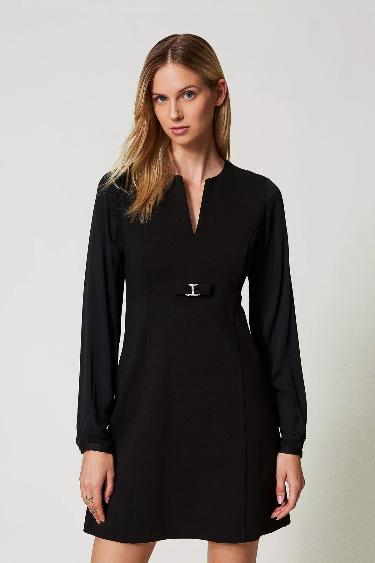 Twin Set kurzes Damen Kleid Schwarz SCHWARZ Bild 2