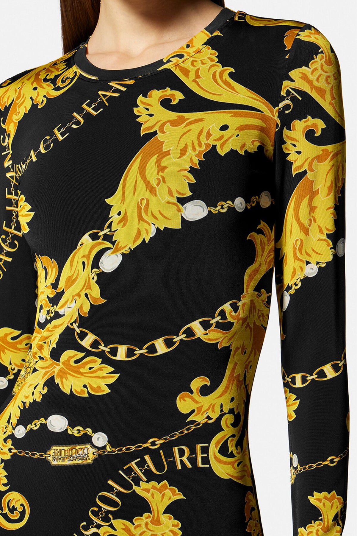 Versace Jeans Couture Damen Chain Couture Midikleid Schwarz/Gold SCHWARZ Bild 5