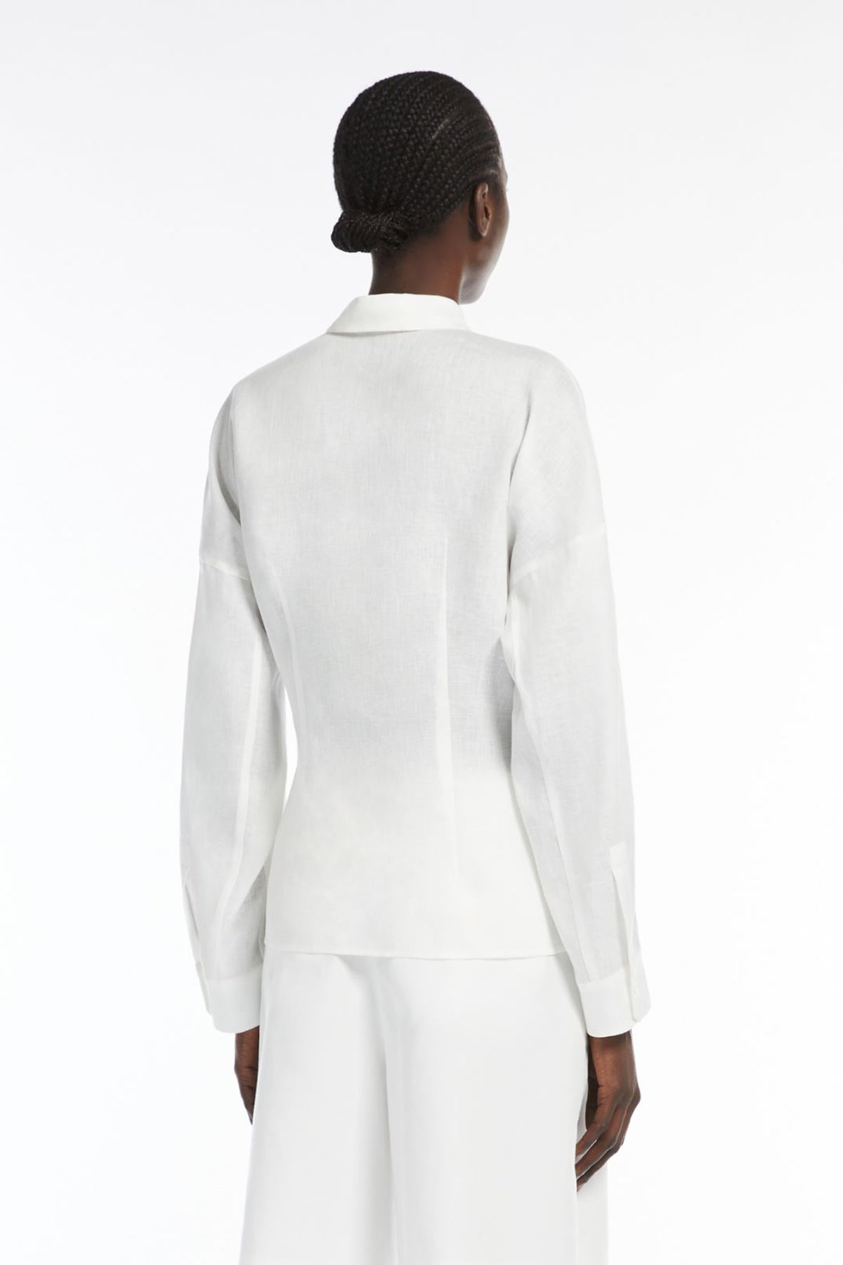 Weekend Max Mara Damen Leinenbluse Spoleto Weiss WEISS Bild 4