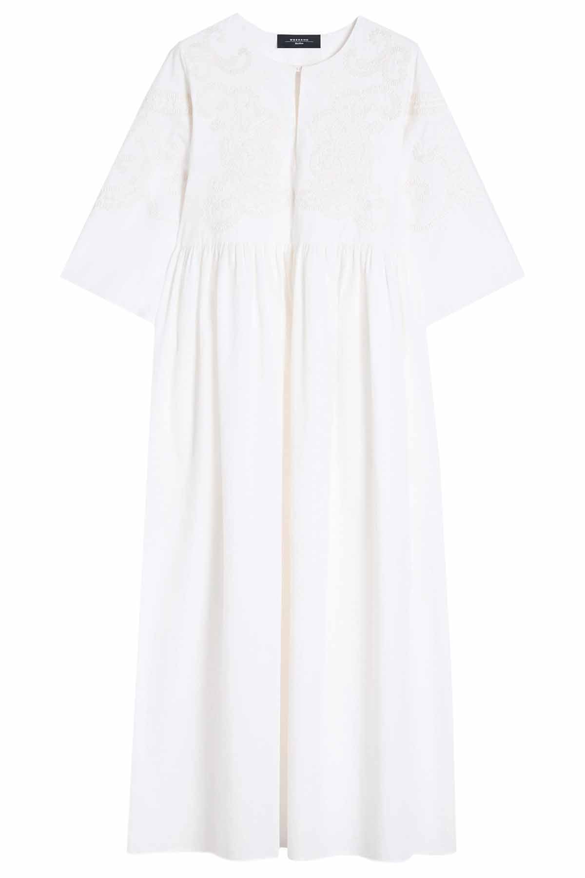 Weekend Max Mara Damen Maxikleid Wkdtilde Weiss NATUR-WEISS Bild 1
