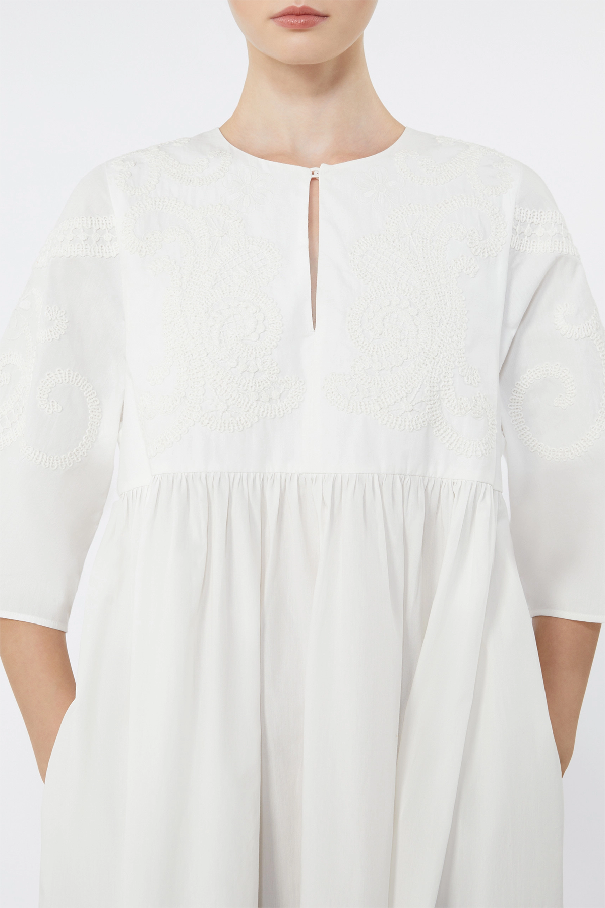 Weekend Max Mara Damen Maxikleid Wkdtilde Weiss NATUR-WEISS Bild 2
