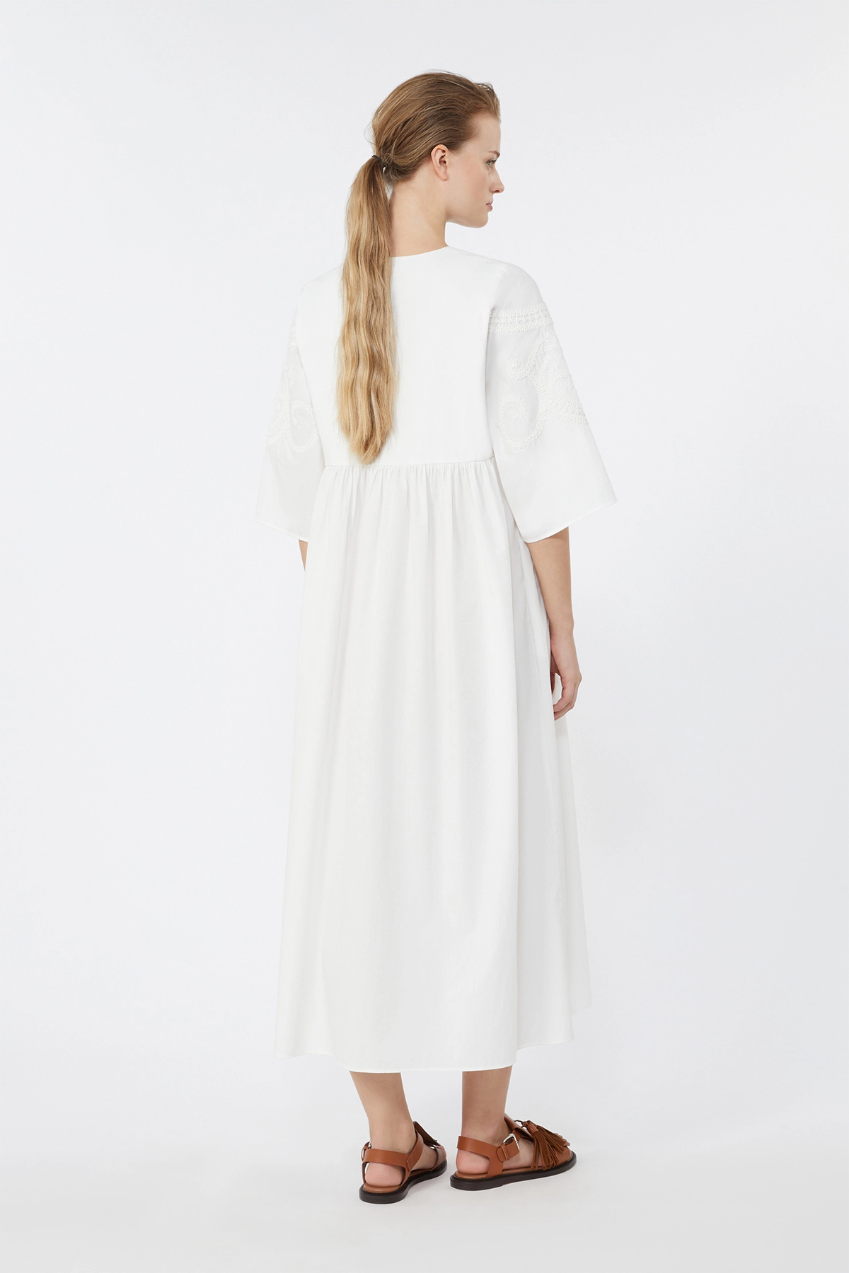 Weekend Max Mara Damen Maxikleid Wkdtilde Weiss NATUR-WEISS Bild 3