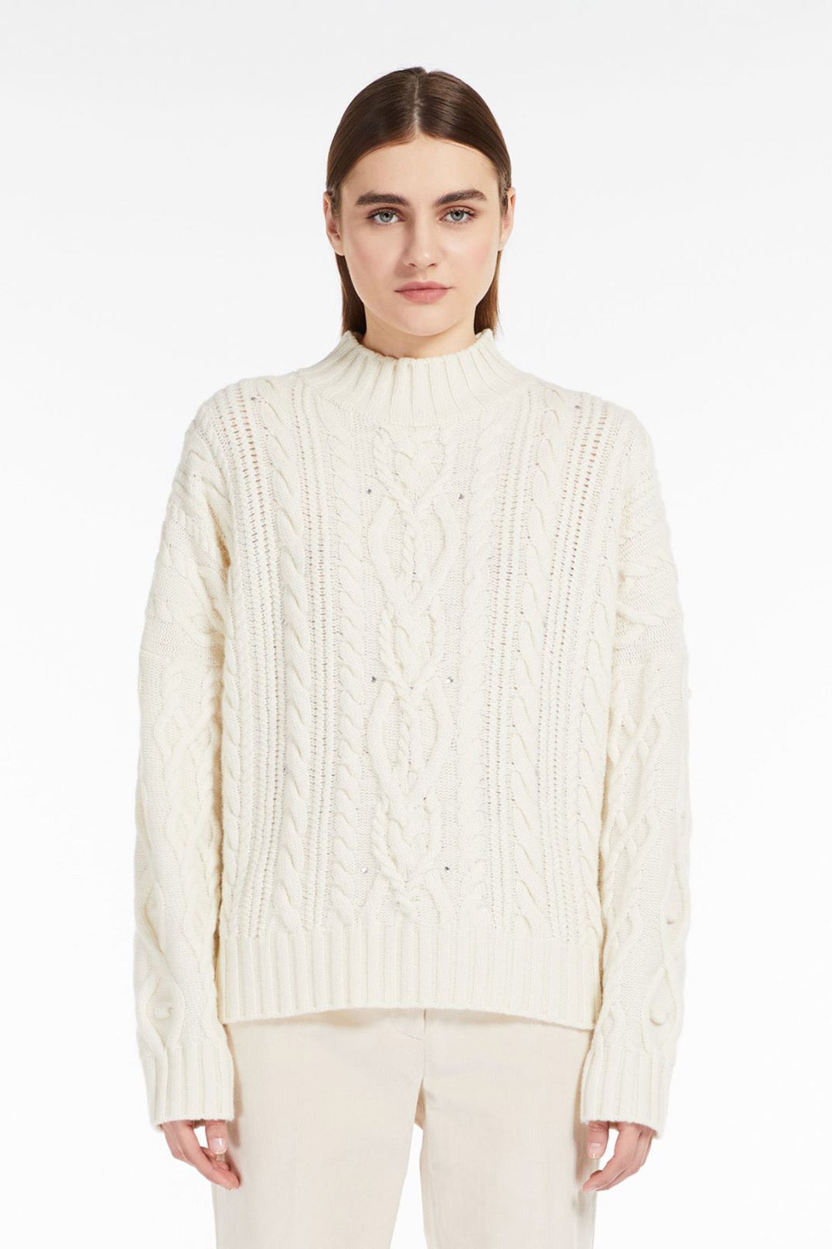 Weekend Max Mara Damen Strickpullover Colibri Elfenbein CREME Bild 2