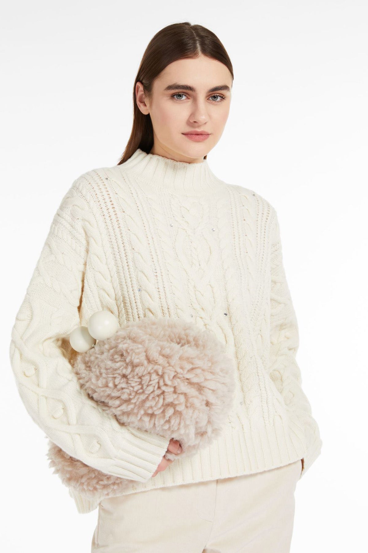 Weekend Max Mara Damen Strickpullover Colibri Elfenbein CREME Bild 3