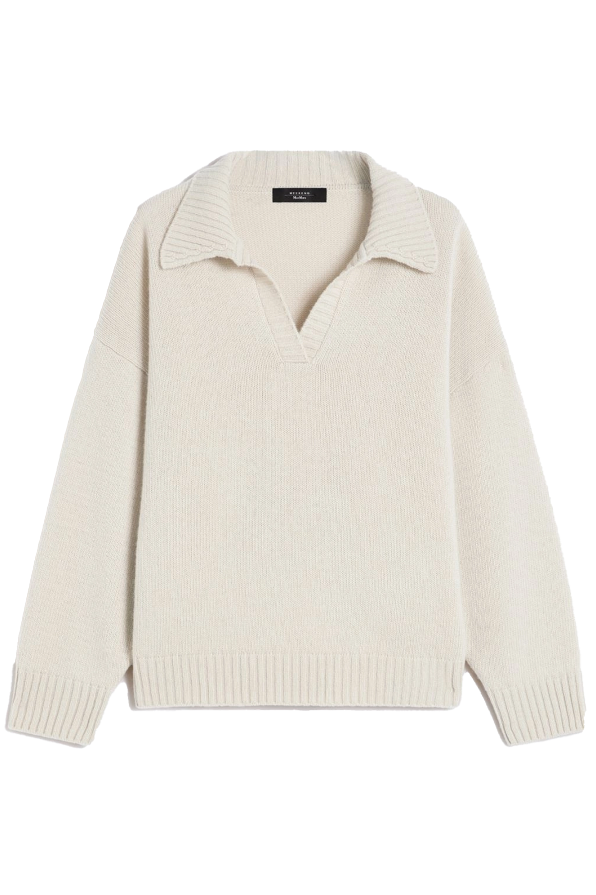 Weekend Max Mara Damen Strickpullover mit Polokragen Agre Beige BEIGE Bild 1