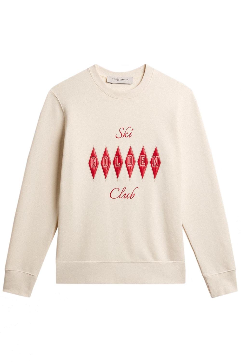 Golden Goose Herren Sweatpullover Natur Weiss