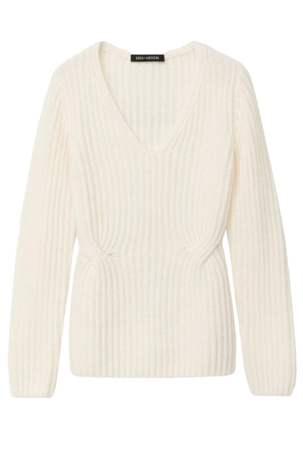 Iris von Arnim Damen Kaschmirpullover Almandine Ecru