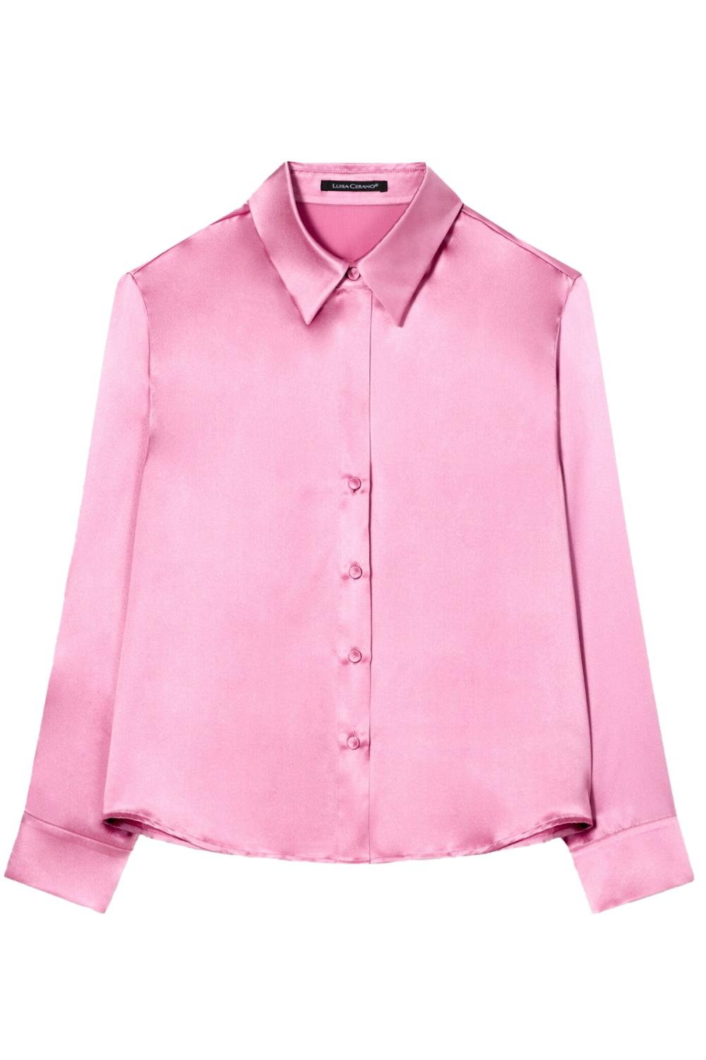 Luisa Cerano Damen Seidenbluse Candy Pink