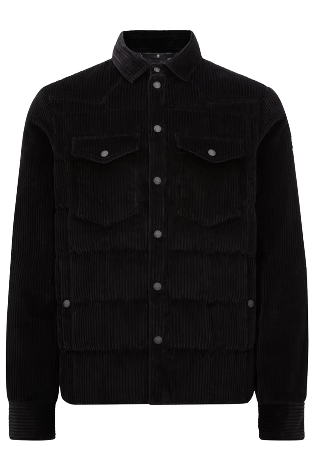 Moncler Grenoble Herren Daunen-Hemdjacke Gelt Schwarz