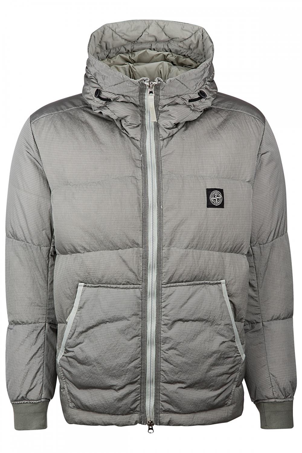 Stone Island Herren Daunenjacke Watro Ripstop Tc Staubgrau