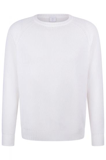 Herren Strickpullover Creme Weiss 